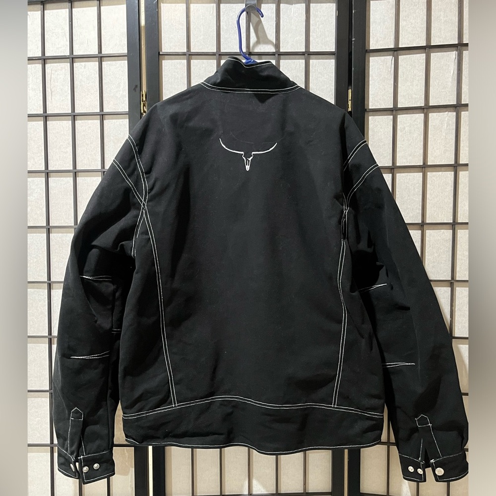 Cowboy HARDWARE Classics Black Logo Zip-Up WOODSMAN SOFT SHELL Jacket MEN SIZE L - Picture 4 of 12